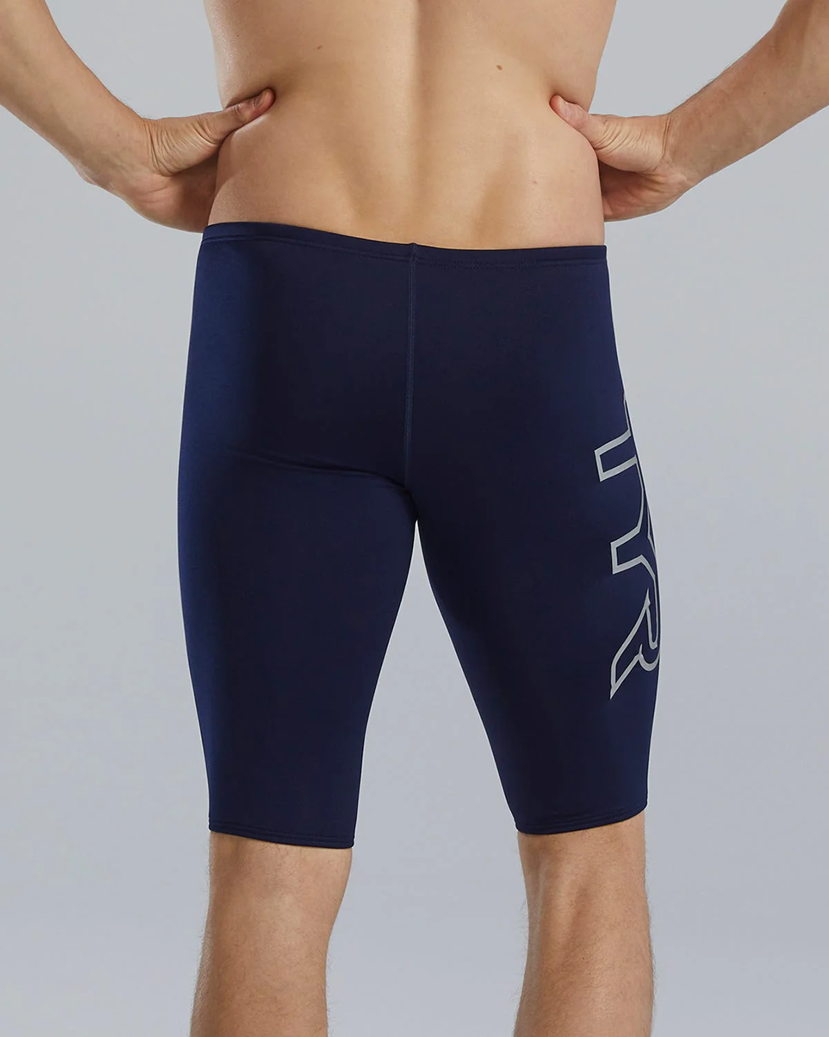 Durafast Elite® Men's Large Logo Jammer Swimsuit - Solid - Image 10