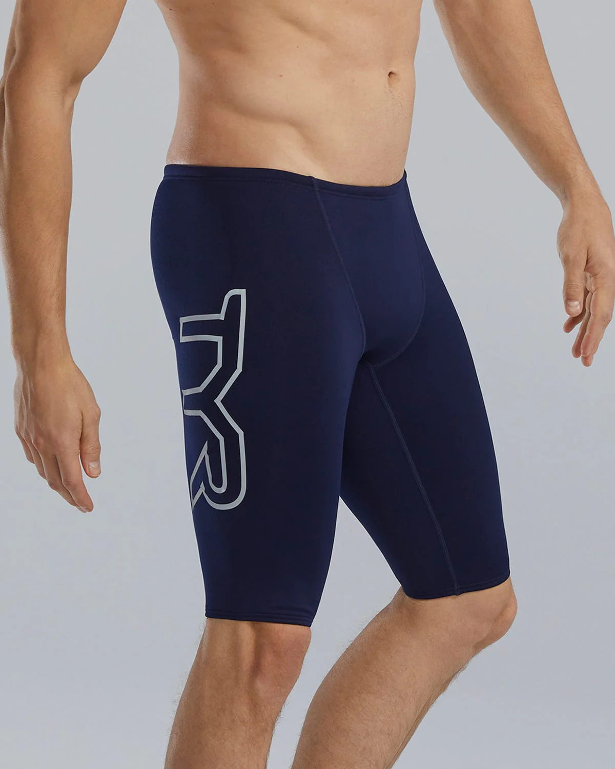 Durafast Elite® Men's Large Logo Jammer Swimsuit - Solid - Image 12