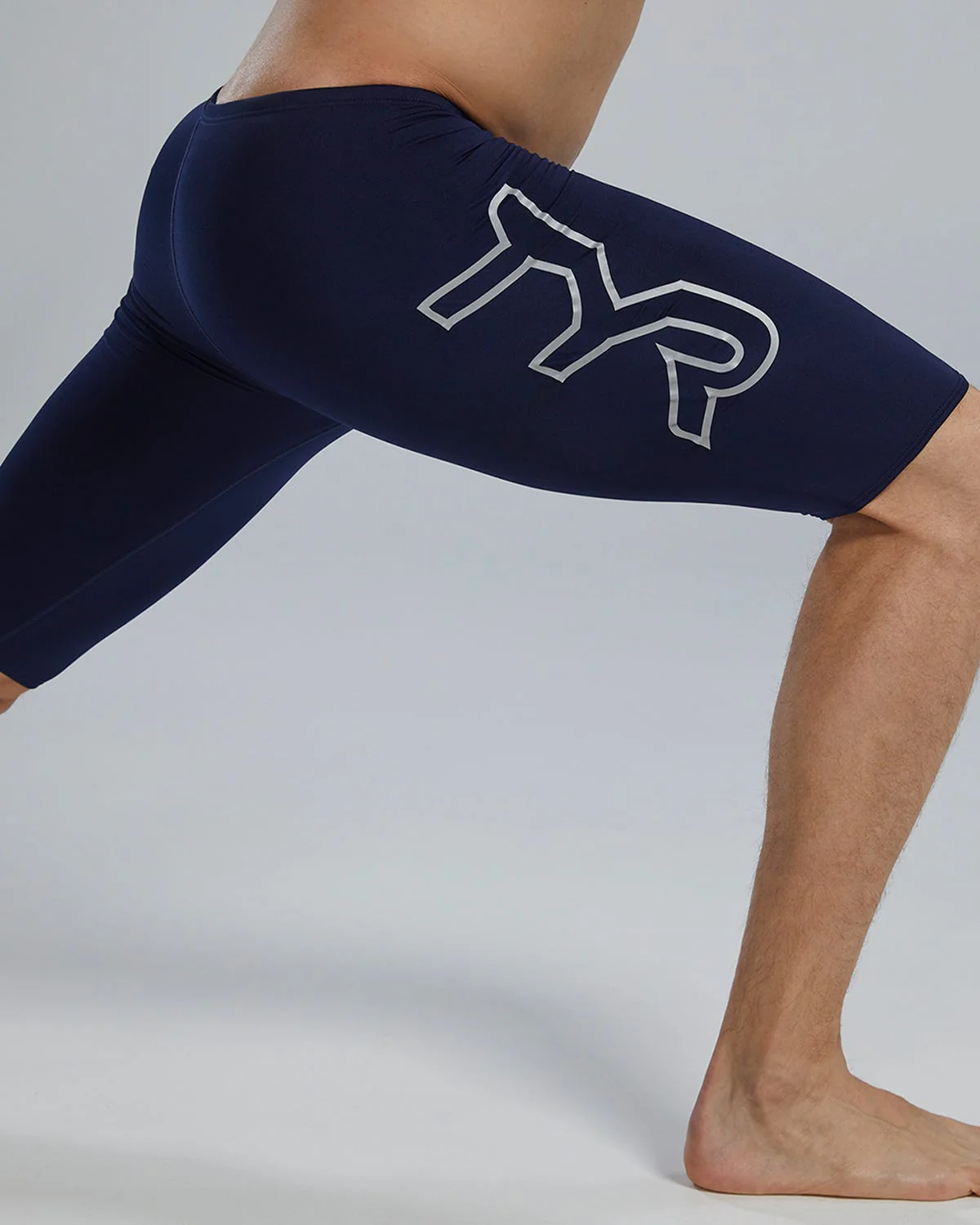 Durafast Elite® Men's Large Logo Jammer Swimsuit - Solid - Image 13