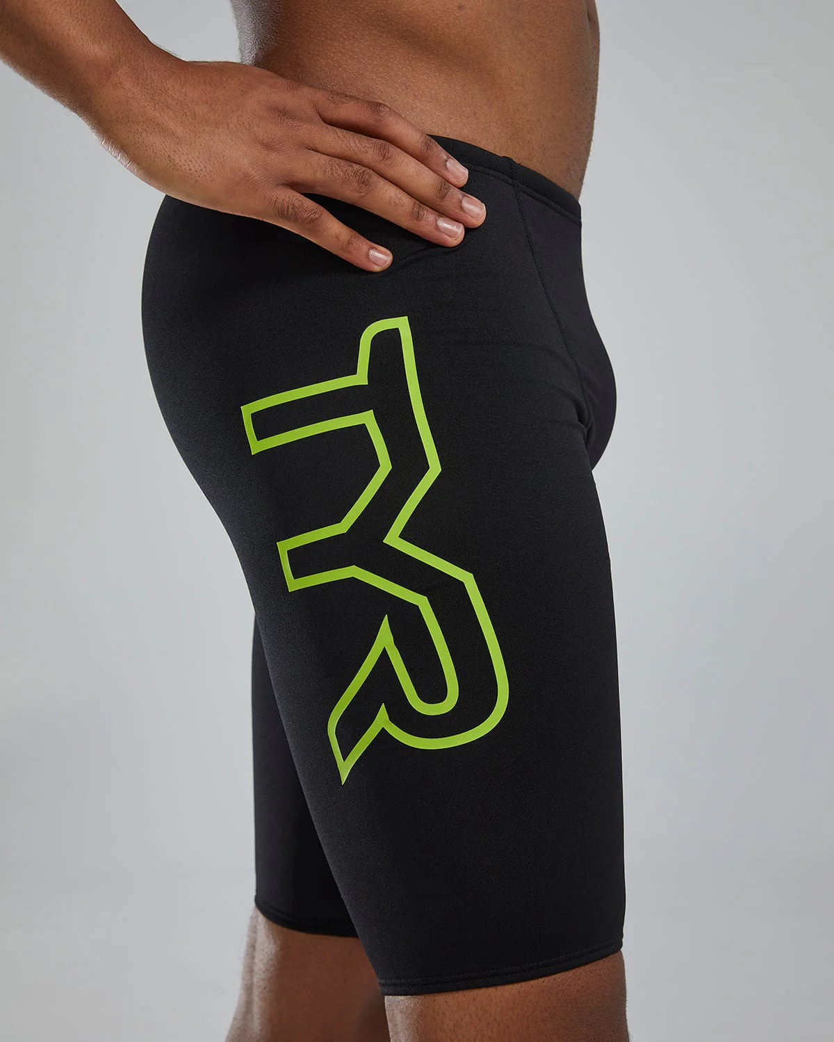 Durafast Elite® Men's Large Logo Jammer Swimsuit - Solid - Image 23