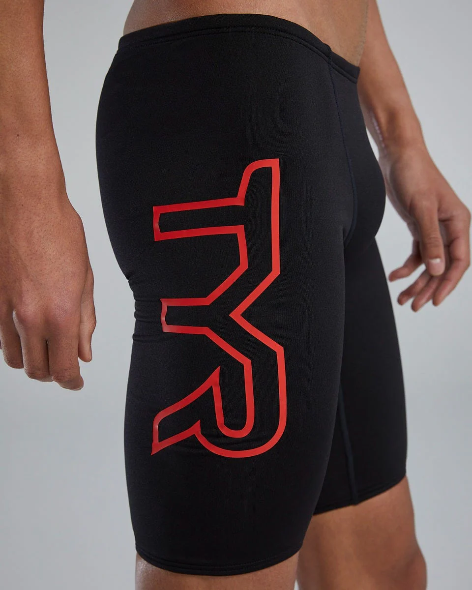 Durafast Elite® Men's Large Logo Jammer Swimsuit - Solid - Image 32