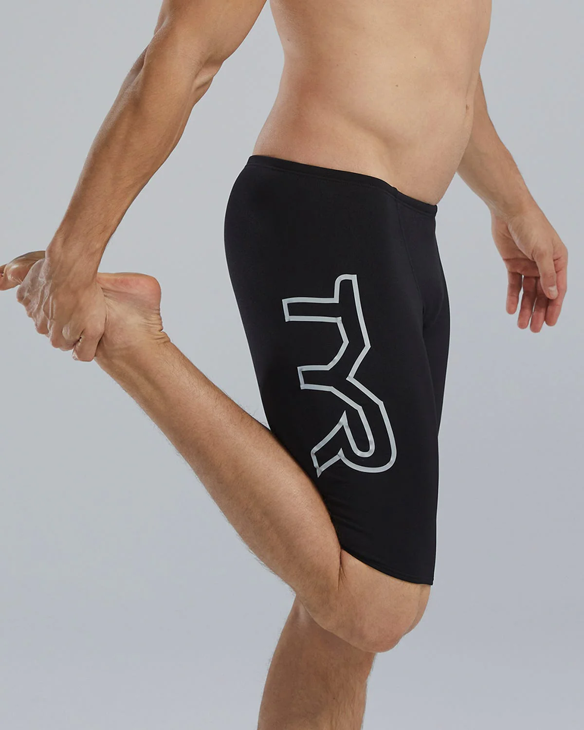 Durafast Elite® Men's Large Logo Jammer Swimsuit - Solid - Image 4